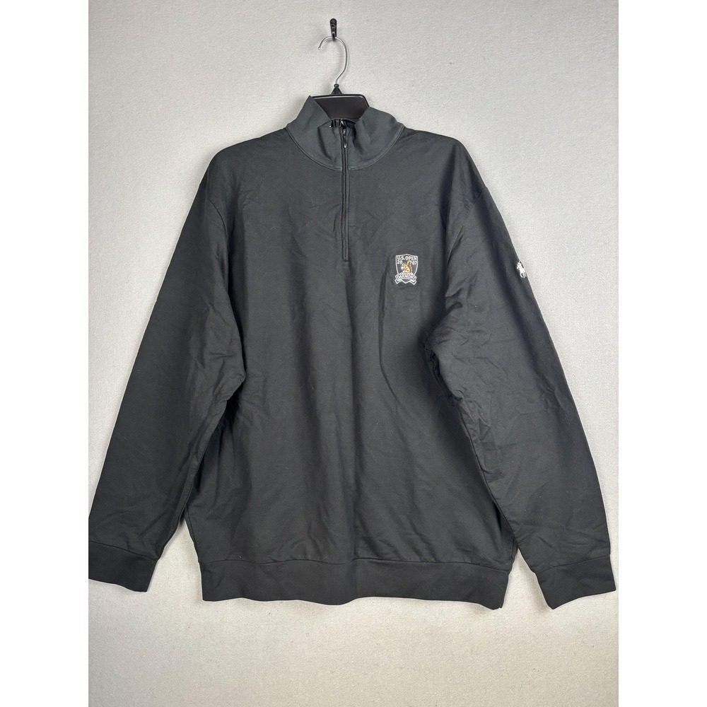 Polo RL US Open Oakmont 2007 Golf Sweatshirt Mens XL Black Quarter Zip Pullover